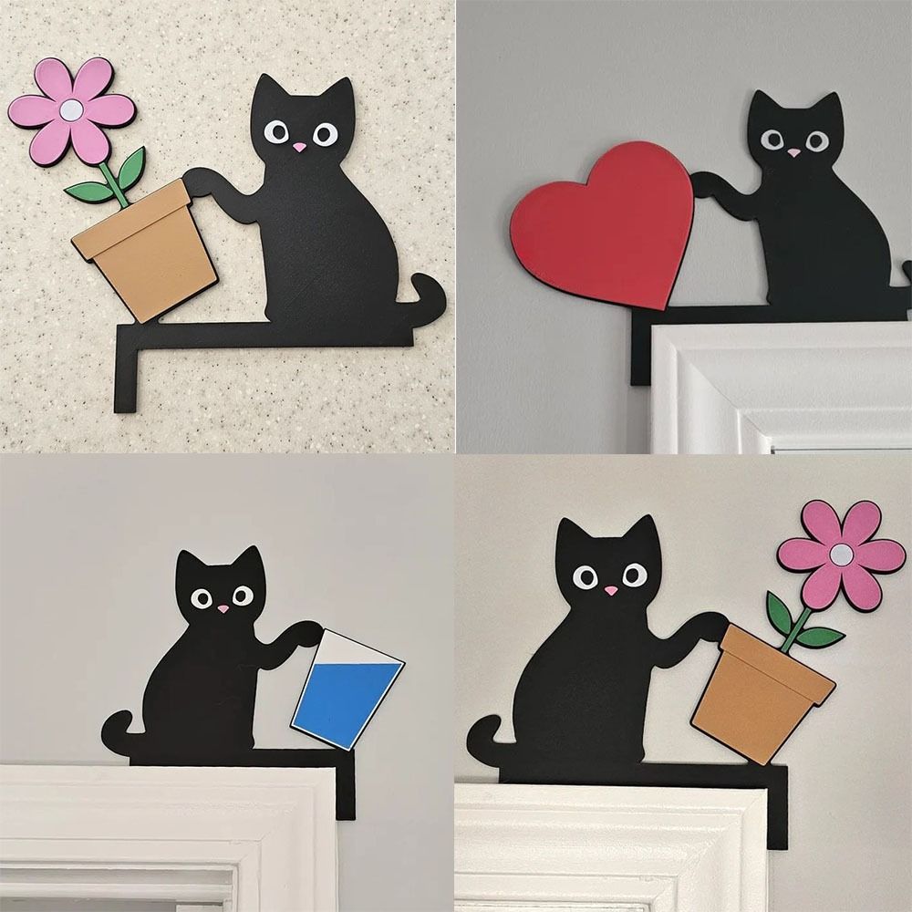 Animal pendants Cat Door Corner Decoration Love Heart Cat Door Corner Decoration