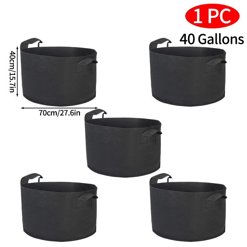 5Pcs 3-50 Gallons Grow Bags Non-Woven Fabric Plant Pots With Handle Garden Planting Bag For Tomato, Potato, Strawberry, Flowers Set