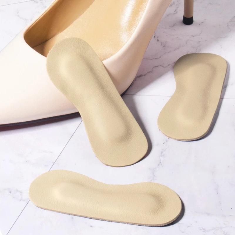 2Pair Cowhide Heel Protector Stickers Sneaker Heel Cushion Pads Leather Anti Slip Shoe Inserts Relieve Foot Pain Heel Liners