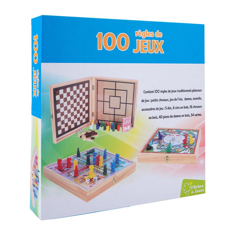 Tavola Multi-Gioco in Legno: Ludo, Gioco dell'Oca, Scacchi e Divertimento Educativo per Bambini