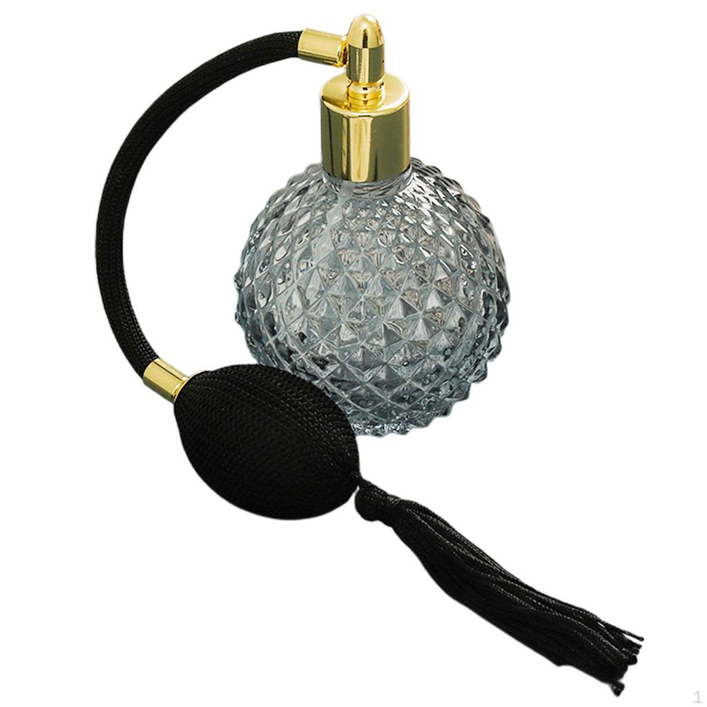 /Set 100ml Crystal Art Vintage Style Refillable Perfume Long Spray Bottle Pump Glass