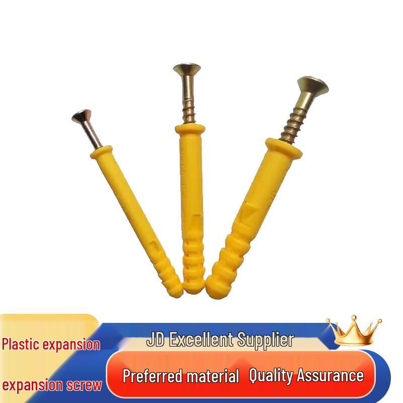 50-Set Plastic Expansion Anchors with Self-Tapping Screws