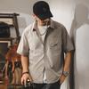 Jie Leinuo Men's Mountain Style Retro Work Shirt