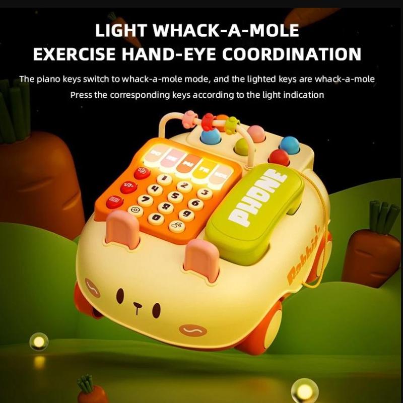 Giocattoli Telefonici Musicali in Inglese per Bambini Apprendimento Precoce Musicali Cartoni Animati Telefonini Giocattolo Educazione Bambini