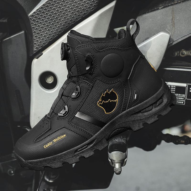 Motorcycle Riding Men Boots Waterproof Motocross Cycling Shoes Off-Road Motorbike Racing Anti-Drop Breathable Equipment Soft