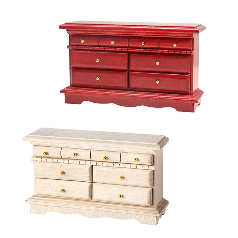 Multi Style Miniature Closet TV Book Cake Bedside Table Cabinet Shelf Legs Cupboard Model Dollhouse Furniture Decor DIY Toys