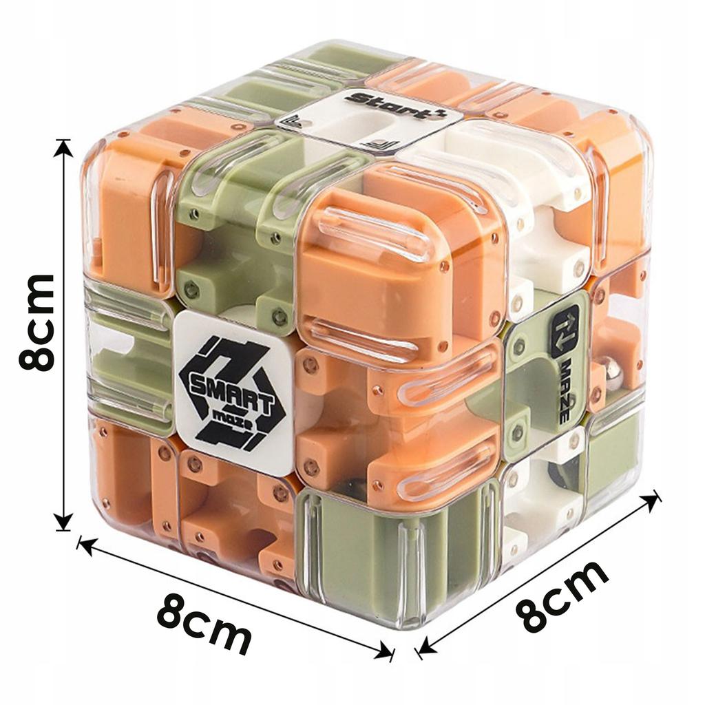 [PACZB] Logic cube for children with a maze and metal cogs Z3393