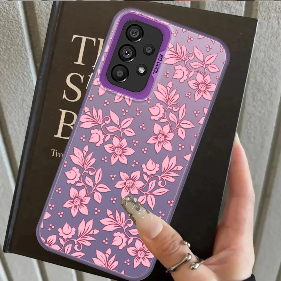 

Case for Samsung Galaxy A03 A06 A07 A51 A52 A72 A56 A10 A20 A71 A50 A04 A05 A54 Back Phone Cover Cartoon Flower Galaxy A04e
