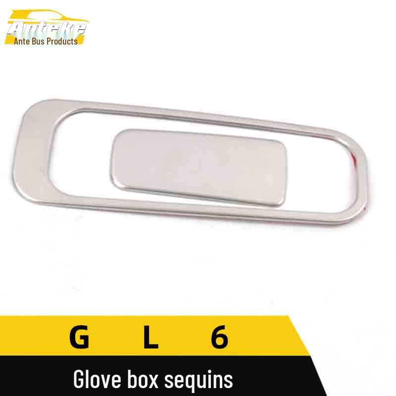 GL6 Stainless Steel Center Console Dashboard Storage Box Sequin Decorative Panel Accessories