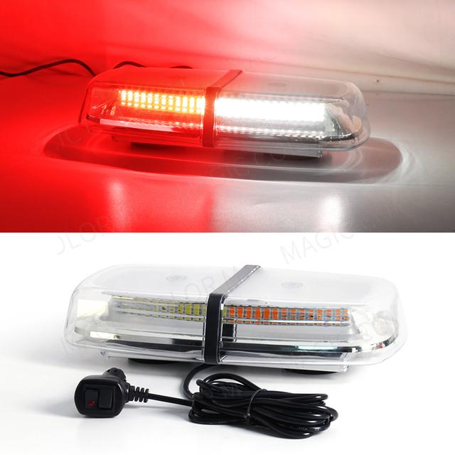 12V 24V Amber Yellow Truck Car Led Strobe Roof Lights Becaon Police Emergency Rescue Magnetic Vehicle Ambulance 72SMD