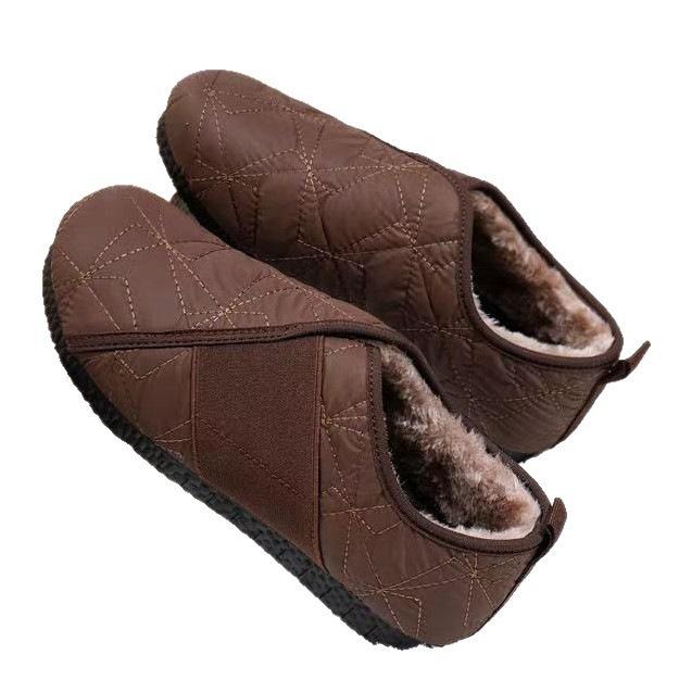 2025 winter cotton shoes simple mother cotton shoes wear-resistant Doudou shoes versatile comfortable casual one-pedal grandma cotton boots