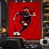 Wall Hanging Tapestry Lionel Messi Print Cloth for Living Room Bedroom Home Decor