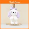 Cute Rabbit Bow Keychain Cartoon Child Schoolbag Decorative Pendant Doll Plush