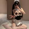 Lolita Kostüm Babydoll Kleid Uniform Erotisches Rollenspiel Offener BH Transparent Schrittlos Cosplay Sexy Kostüme Dienstmädchen