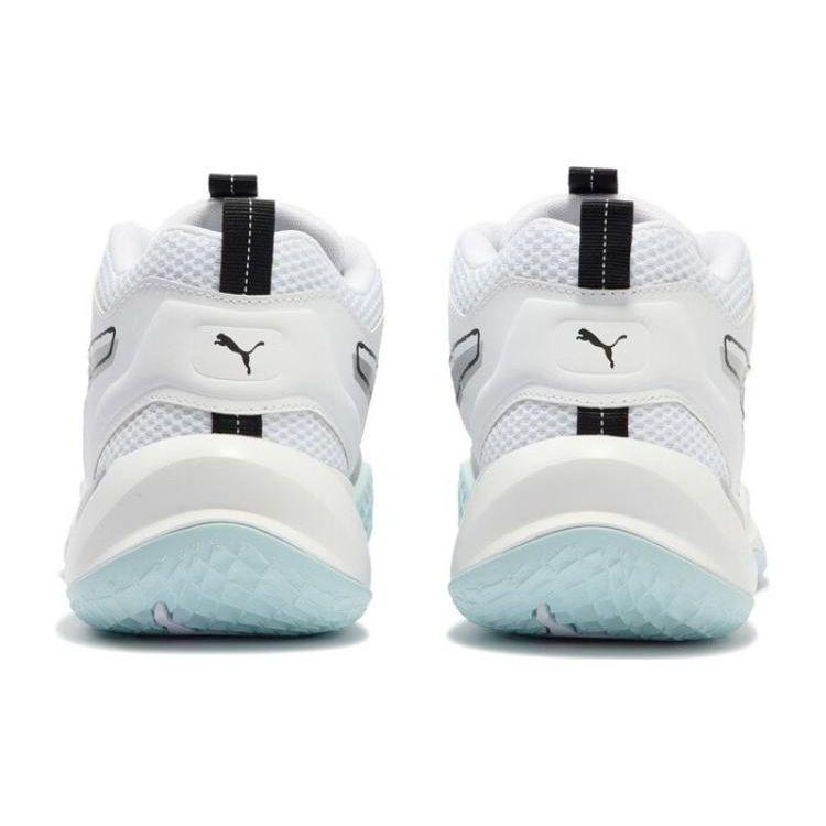 Puma Playmaker Versatile Comfortable Non-Slip Low-Top Basketball Shoes Unisex Sneakers White Silver Black 392330-02