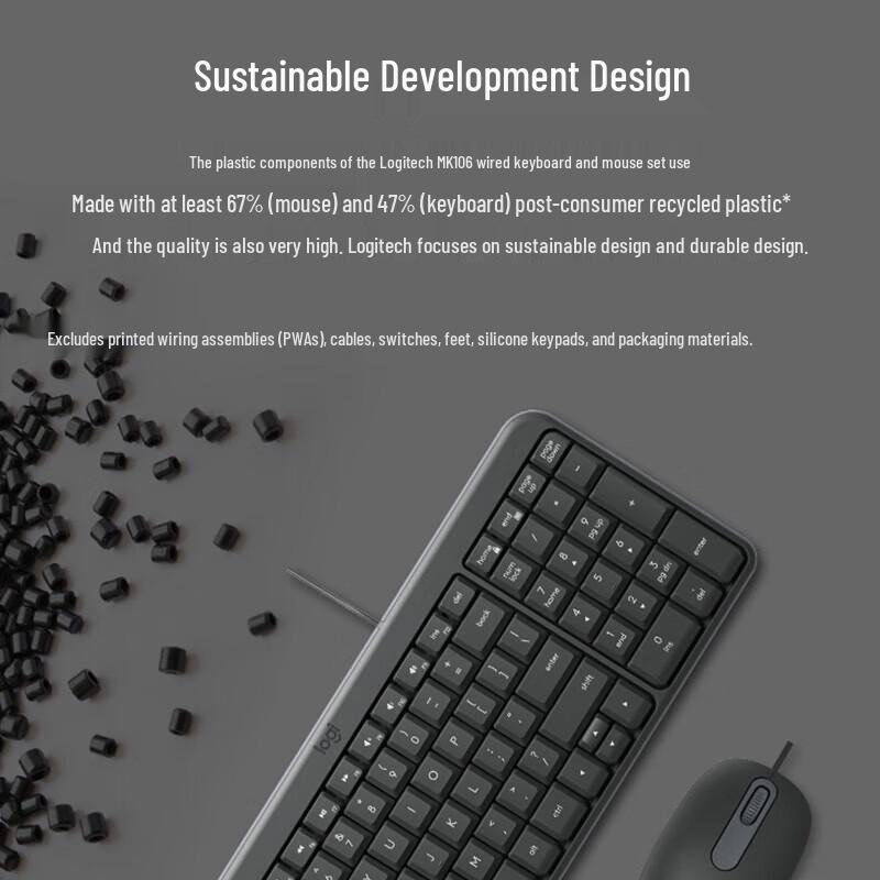 Logitech G MK106 Wired Keyboard and Mouse Combo