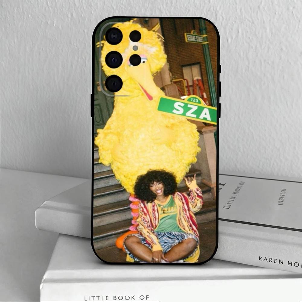 Fashionable S-SZA-A Singer Phone Case For Samsung S25,S24,S21,S22,S23,S30,Ultra,S20,Plus,Others Soft Black Case