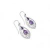 Blue Topaz Sterling Silver Earrings: Filigree Gemstone Jewelry
