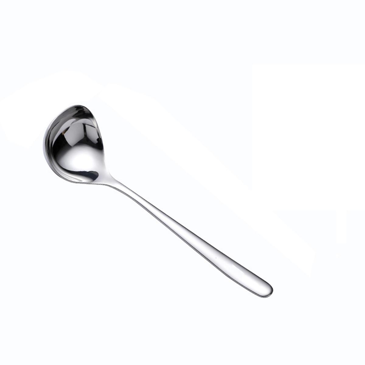 

Creative Home Stainless Steel Dining Thicken Cooking Soup Spoon Soup Ladle Tableware Dinner Scoop L