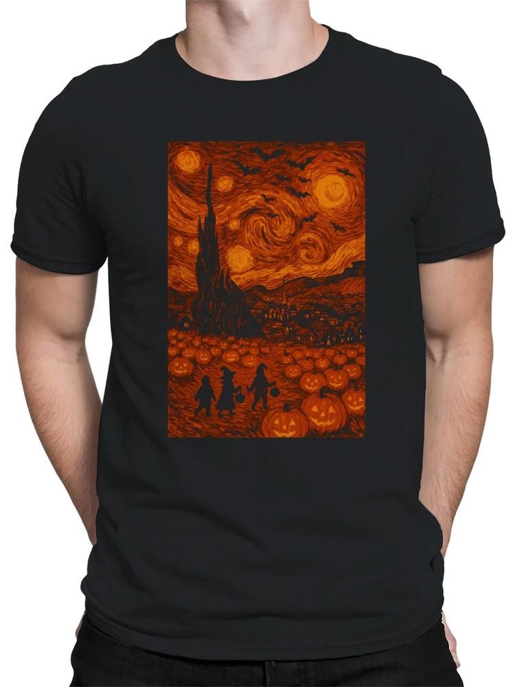 Men’s “Starry Halloween Night” T-Shirt – Magical Spooky Theme  Unisex T-Shirt XXXL