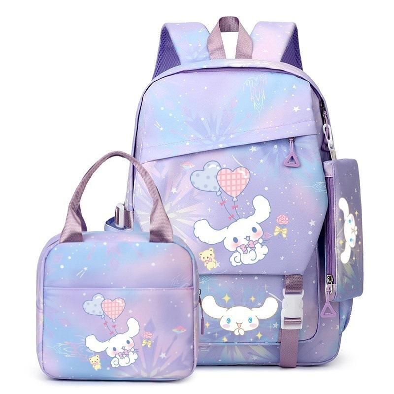 3-teiliges Schulrucksack-Set für Schüler Große Kapazität Oxford-Stoff Schultasche mit Schultergurt und Federmäppchen