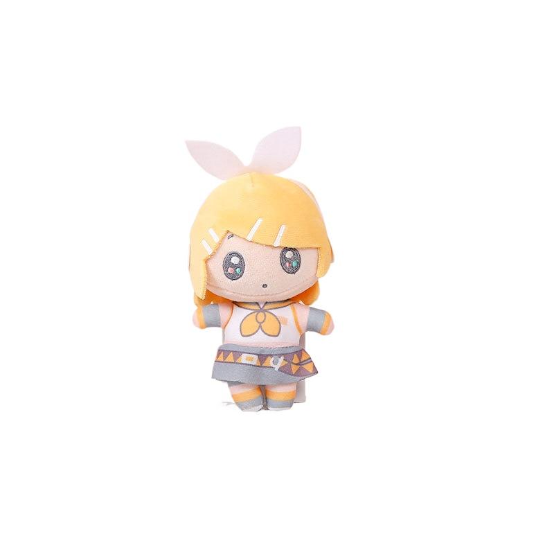 12CM Anime Hatsune Miku KAITO MEIKO Luka Kagamine Rin Len Figure Kawaii Q Version Plush Doll Keychain Bag Pendant Decor Toy Gift