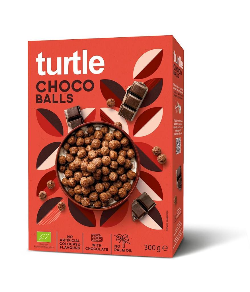 Turtle Cereal Balls Chocolate Organic Breakfast 300 G