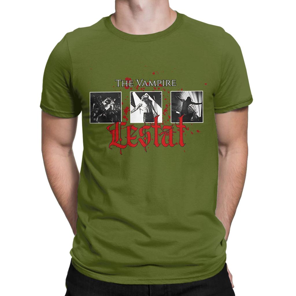 Herren T-Shirts Der Vampir Lestat Vintage Reine Baumwolle T-Shirts Kurzarm T-Shirts Rundhals Oberteile Einzigartig