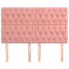 3116721 vidaXL Têtes de lit 4 pcs Rose 72x7x78-88 cm Velours