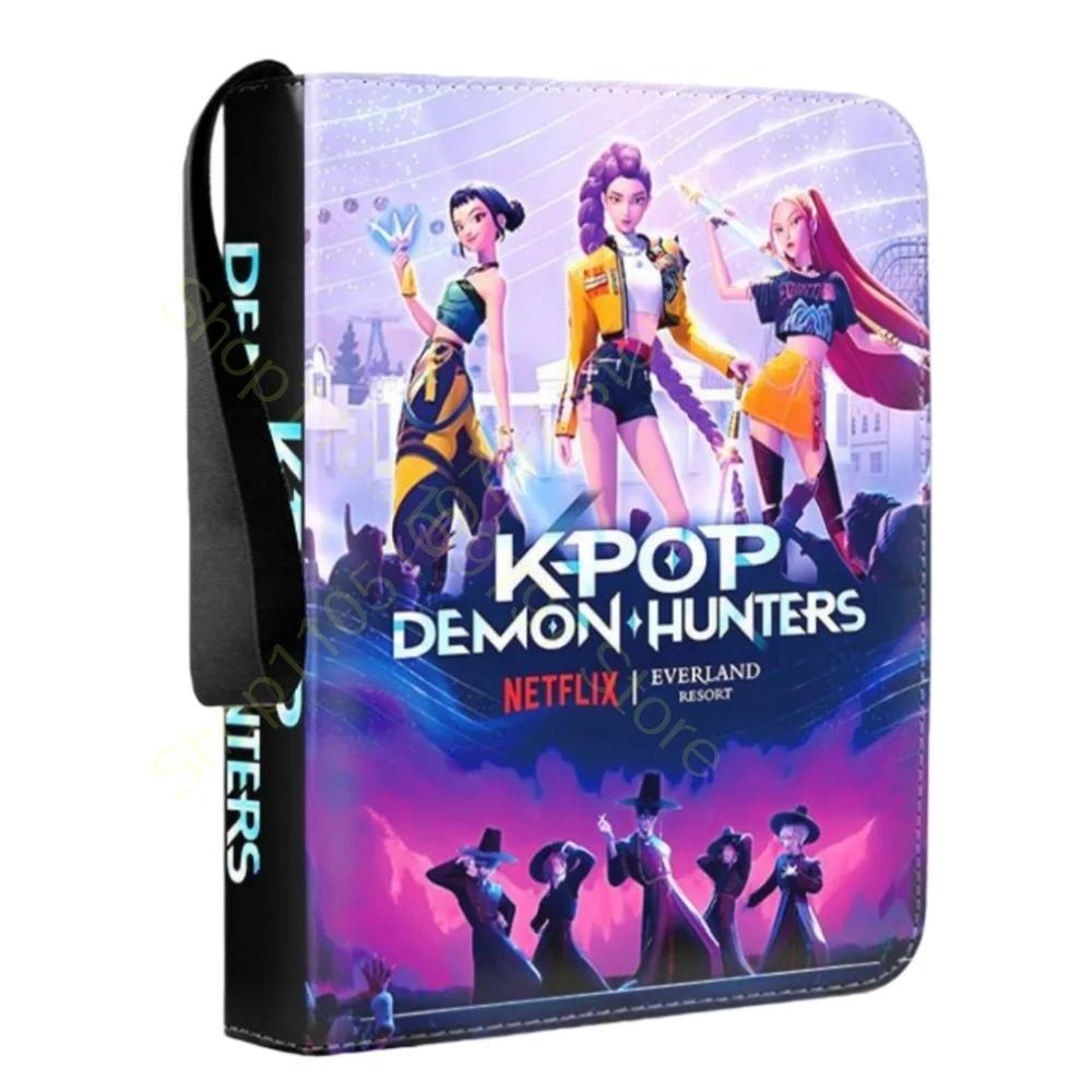 Kpop Demon Hunters Holder Binder Anime Card Protector Albums Collections Folder Rumi Mira 400Pcs Card Hold Book Kids Toys Gifts