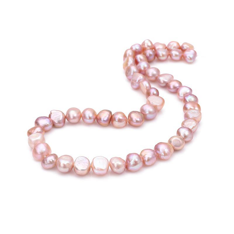 Natural High-Gloss Freshwater Pearl Jewelry Set: Necklace, Earrings, Bracelet DIY Beads