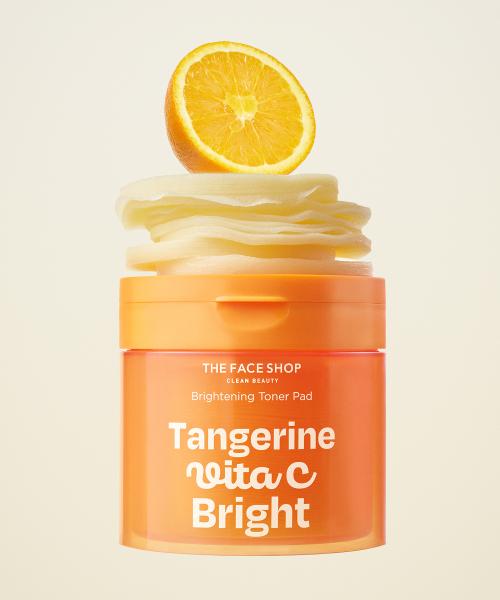 The Face Shop Tangerine Vita C Brightening Toner Pad 90 Sheets