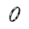 Japanese Korean 3mm Round Arc Stainless Steel Couple Ring - European American Style Titanium Jewelry