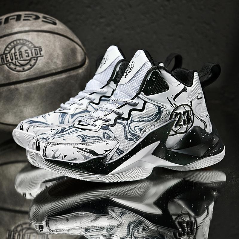 

High-Top Basketball Shoes, Youth Cement Floor Actual Combat, High-End Basketball Shoes, Men S And Women S Non-Slip And Wear-Resistant Trendy Sports Sh 45