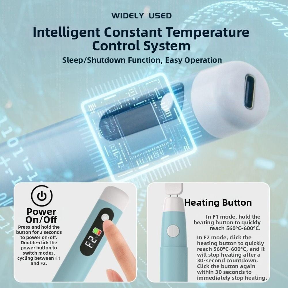 560-600 Celsius Wireless Cautery Pen Cordless USB Soldering Iron Kit  Thread Zapper Burner Tool