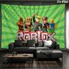 Roblox Cartoon Wall tapestry, aesthetic printed fabric blanket, suitable for bedroom, living room, and home decor.