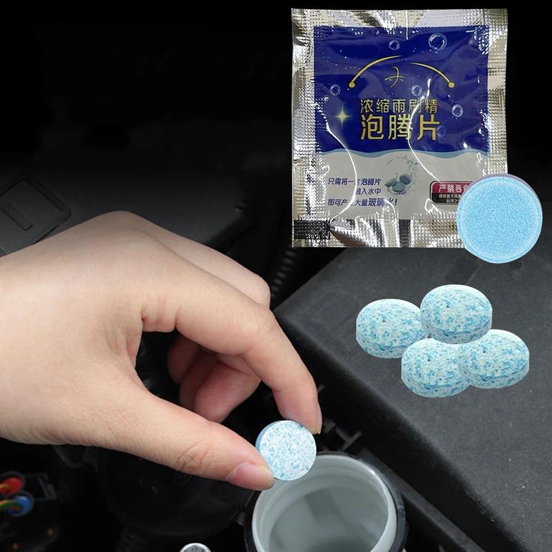 200-10 Stück Festreiniger Autowindschutzscheibenreiniger Brausetablette Auto Scheibenwischerglas Feste Reinigung Konzentrierte Tabletten Waschmittel