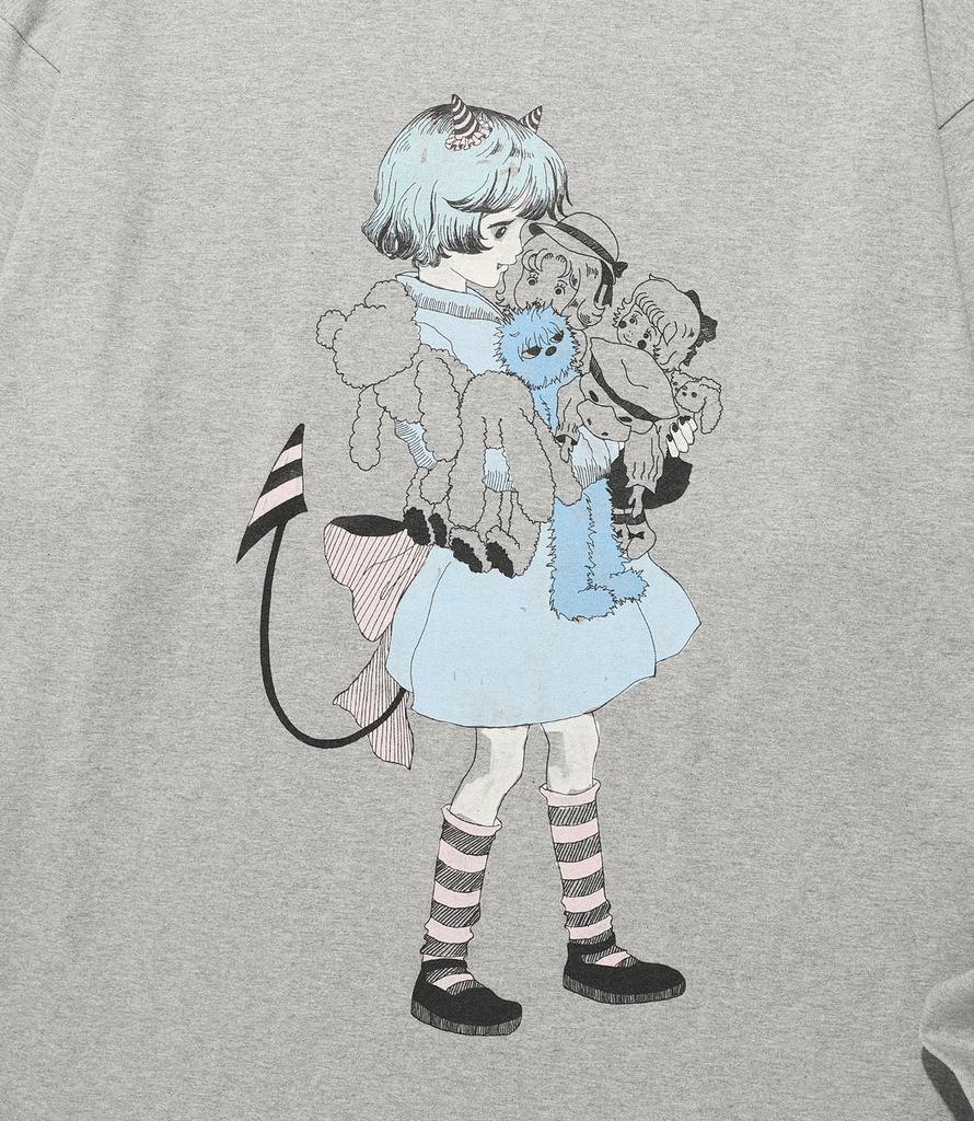 NICEGHOSTCLUB Little Devil Girl Big Big L/S Tee_Grey(Ng2Ffut553A)