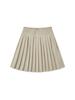 Mattengkim Side Zipper Pleats Midi Skirt In Light Beige