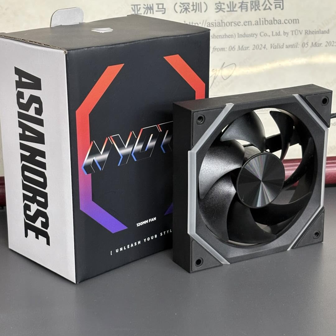 

AsiaHorse PC Case Fan 120MM 3 Reverse Fan Blades (Intake) Nyota-A12-White-3PACK-R-JP