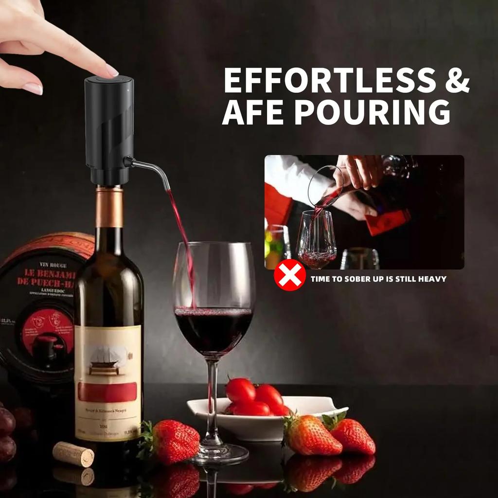Electric Wine Opener Automatic Wine Aerator Pourer Rechargeable Wine Corkscrew Foil Cutter Opener Wine Lover Kitchen Tool Gifts