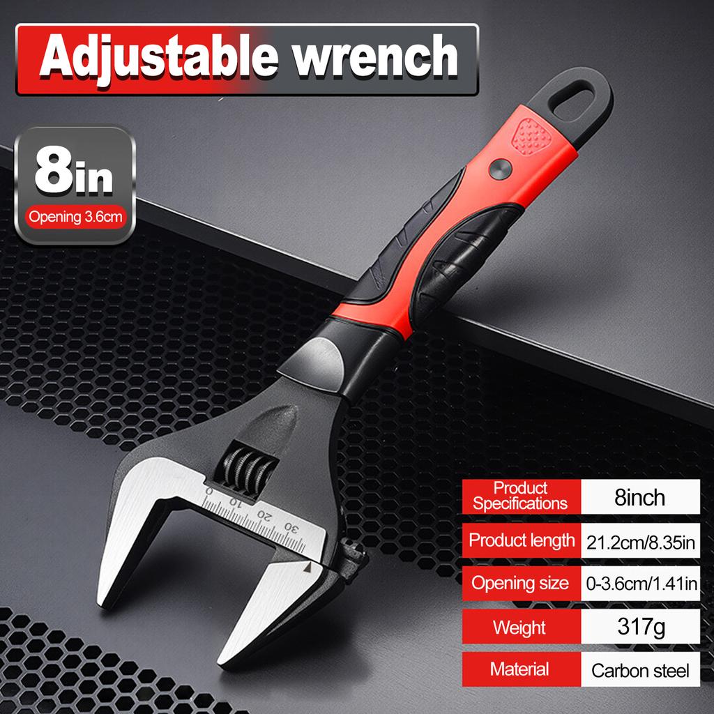 Adjustable Large Opening Wrench Universal Spanner CR-V Steel Mechanical Workshop Repair Tools Car Bicycle Wrench Hand Tools