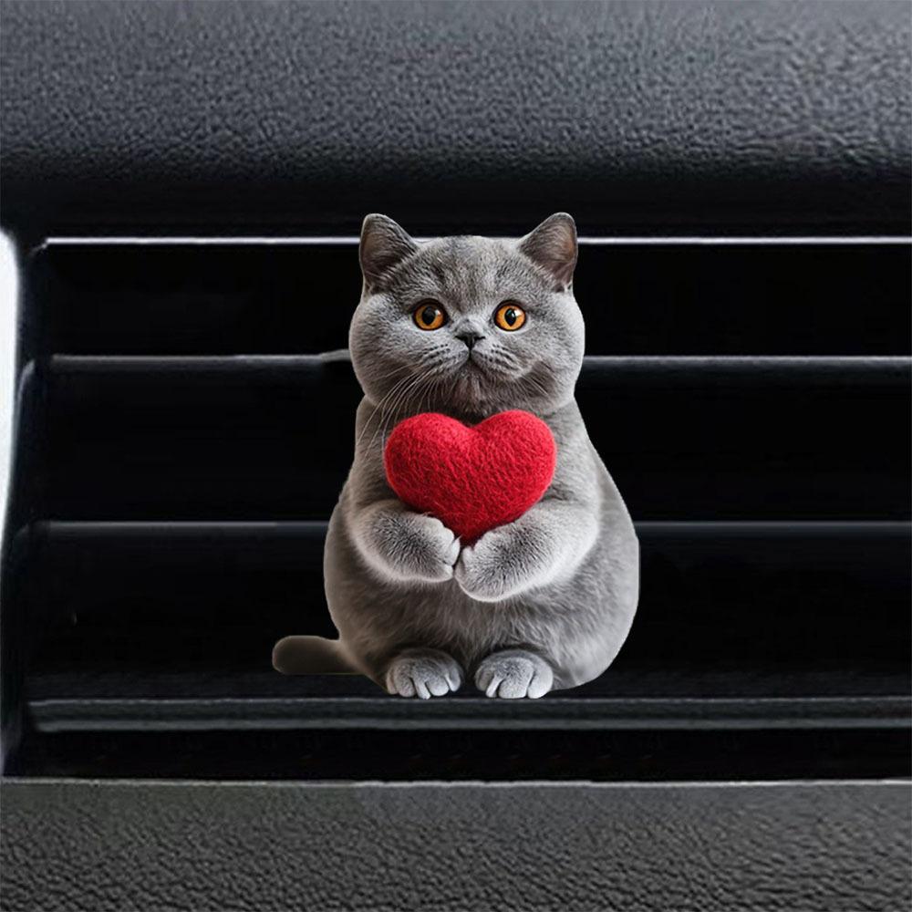 Niedliche Cartoon 2D Kätzchen Lüftungsklammer Auto Lufterfrischer Auto Klimaanlage Luftauslass Aroma Diffusor Auto Innendekoration