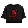 New Fashion Women's Casual Hazbin Hotel Print Short Sleeve Crop Top Funny Tee Shirts Hipster O-neck Cool Tops