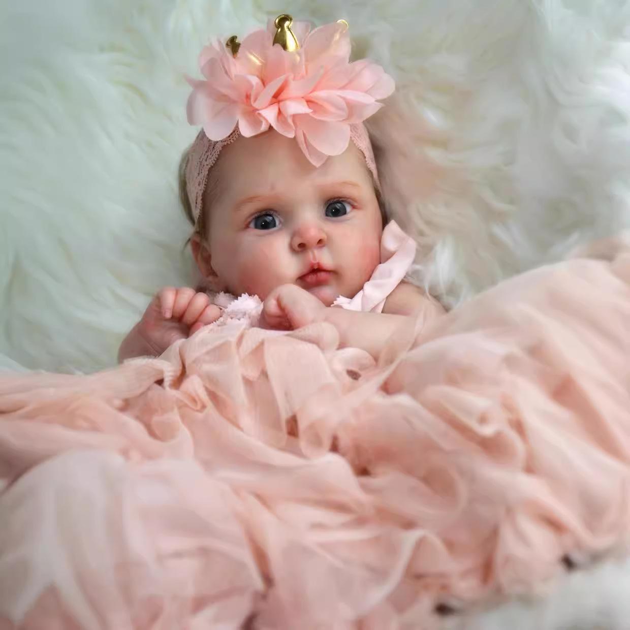 Handmade 19-Inch Realistic Doll Jocy with 3D Skin and Visible Veins 48cm Cloth Body