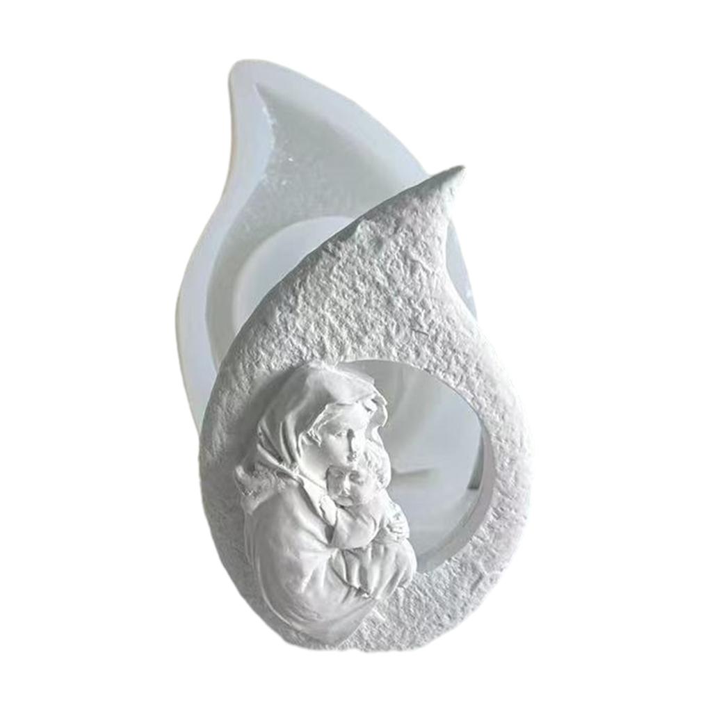 Warm Family Silicone Mold Scented Candle Mold DIY Table Ornament Tool Plasters Craft Making Supplies Easy to Clean