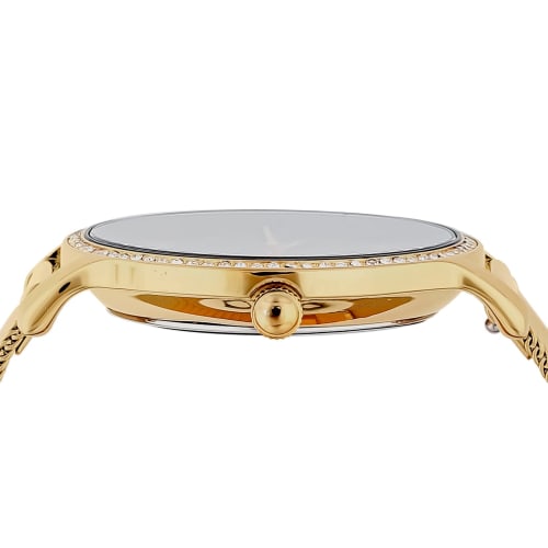 TIMEX TRANSCEND 34MM Women's Watch, TW2V52300, Black Dial, Brass, Mineral Glass, Quartz, Japanese Movement, Gold