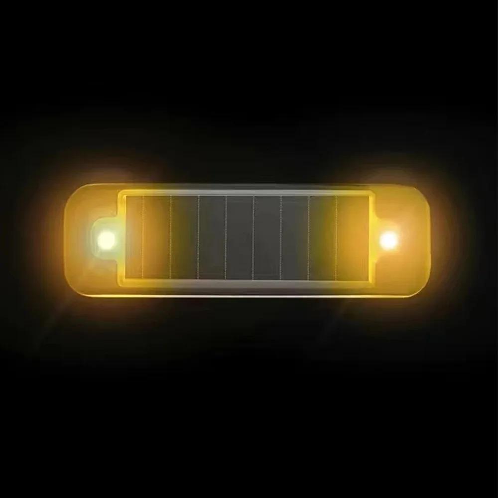 Mini-LED-Solar-Warnleuchte fürs Auto, Nachtsicherheit, simulierter Alarm, kabellos, Diebstahlschutz, Warnlampe, blinkende Dummy-Alarmlampe