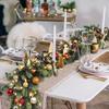 AYOYO 1.8M Artificial Luminous PE Pine Needle Green Flower Wreath Dining Table Home Decoration Christmas Rattan