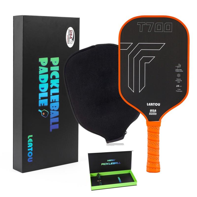Carbon Fiber Pickleball Paddle Set T700 With Carry Bag Magnetic Gift Box Indoor Outdoor Court Sports